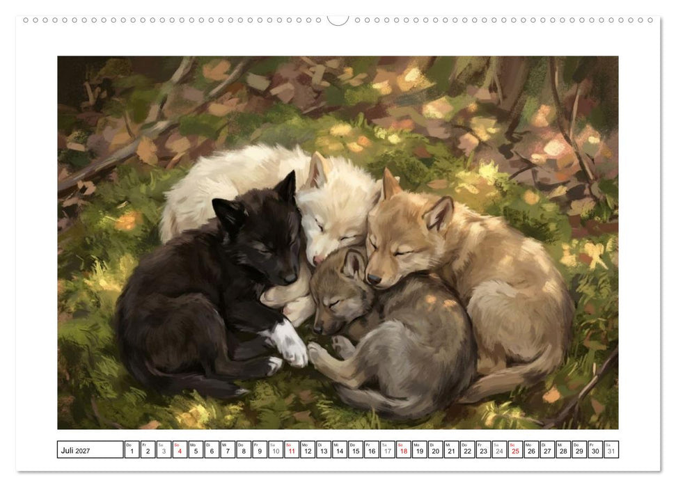 Wölfe - Die Alpha-Familie (CALVENDO Premium Wandkalender 2027)