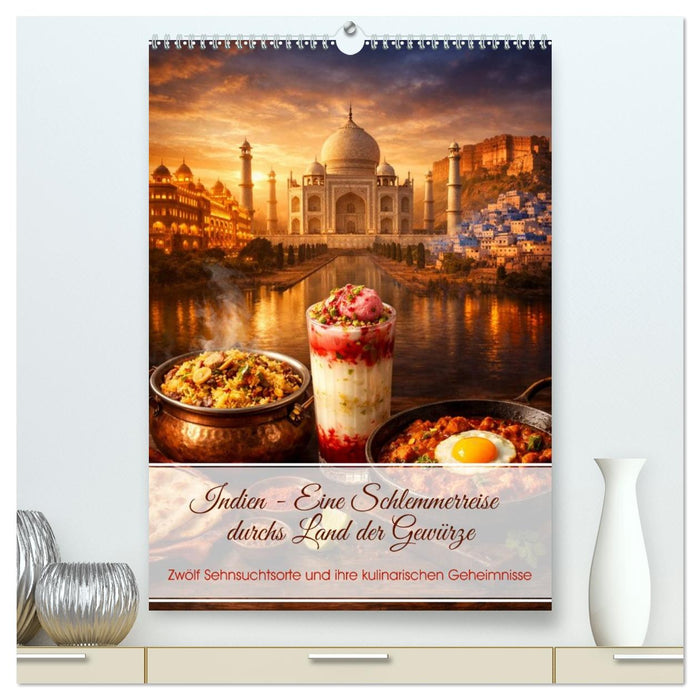Indien - Eine Schlemmerreise durchs Land der Gewürze (CALVENDO Premium Wandkalender 2027)