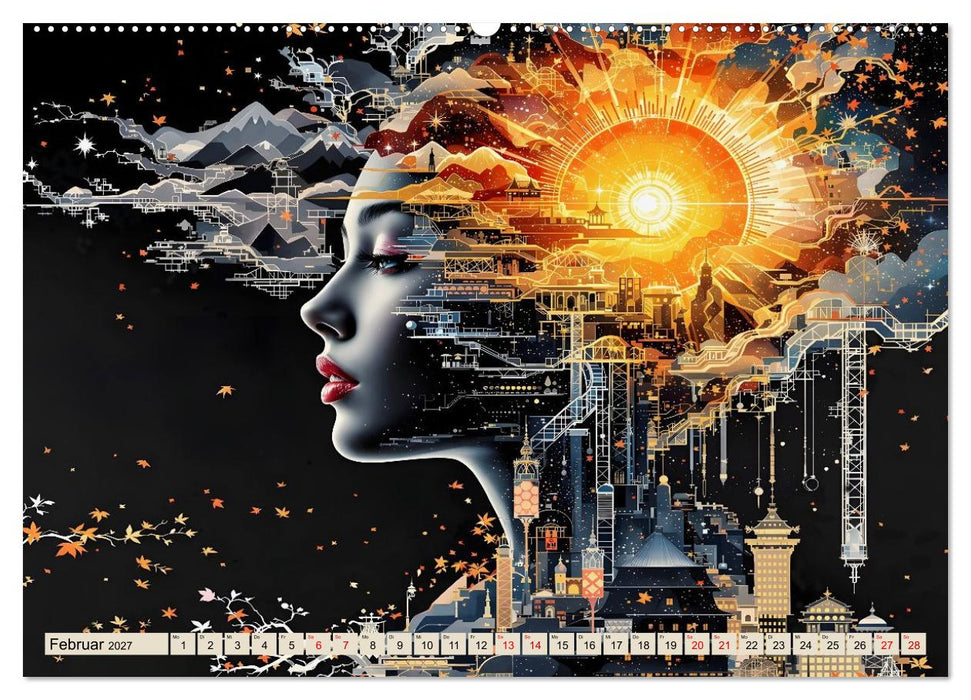 Spiegelstädte der Seele - Urbanes Labyrinth der Wahrnehmung (CALVENDO Premium Wandkalender 2027)