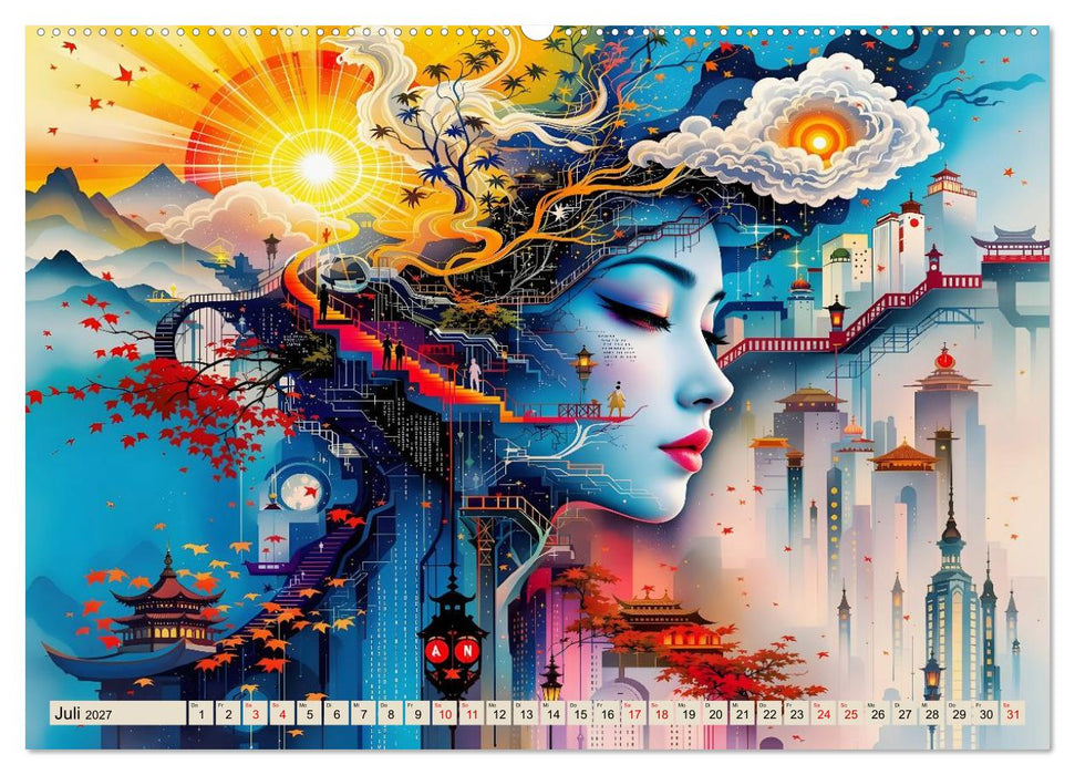 Spiegelstädte der Seele - Urbanes Labyrinth der Wahrnehmung (CALVENDO Premium Wandkalender 2027)
