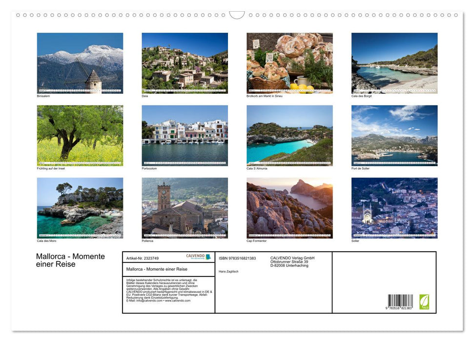 Mallorca - Momente einer Reise (CALVENDO Wandkalender 2027)