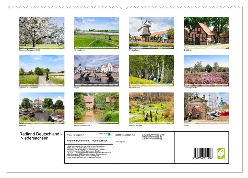 Radland Deutschland - Niedersachsen (CALVENDO Premium Wandkalender 2027)