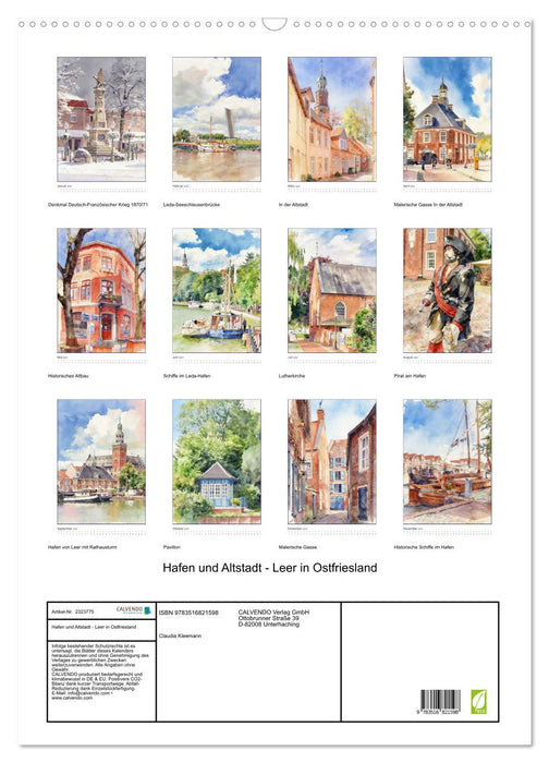 Hafen und Altstadt - Leer in Ostfriesland (CALVENDO Wandkalender 2027)