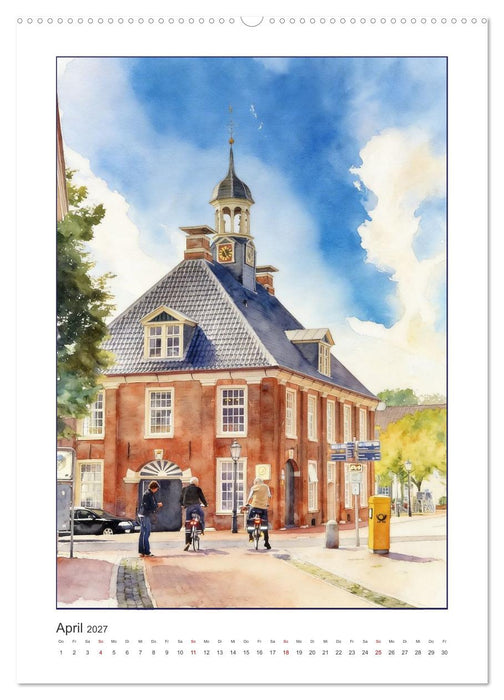 Hafen und Altstadt - Leer in Ostfriesland (CALVENDO Wandkalender 2027)