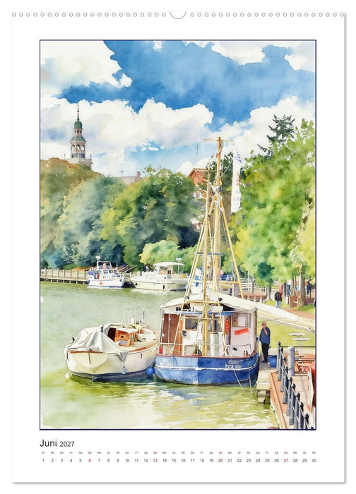 Hafen und Altstadt - Leer in Ostfriesland (CALVENDO Wandkalender 2027)