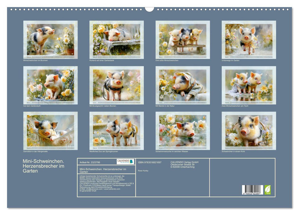 Mini-Schweinchen. Herzensbrecher im Garten (CALVENDO Wandkalender 2027)