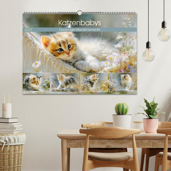 Katzenbabys. Flauschige Glücksmomente (CALVENDO Wandkalender 2027)
