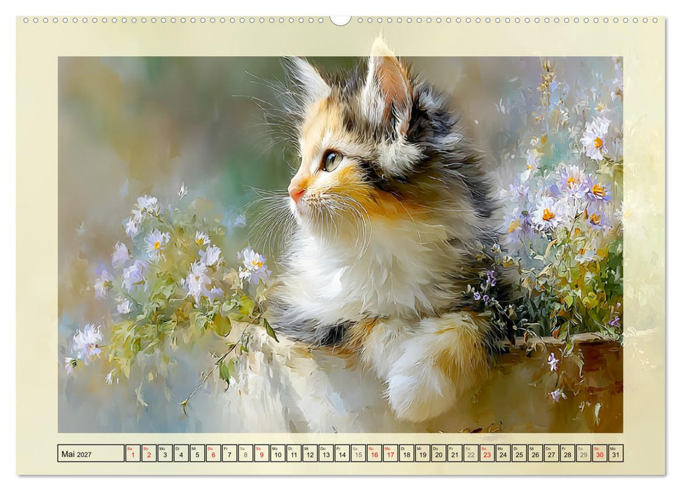 Katzenbabys. Flauschige Glücksmomente (CALVENDO Premium Wandkalender 2027)