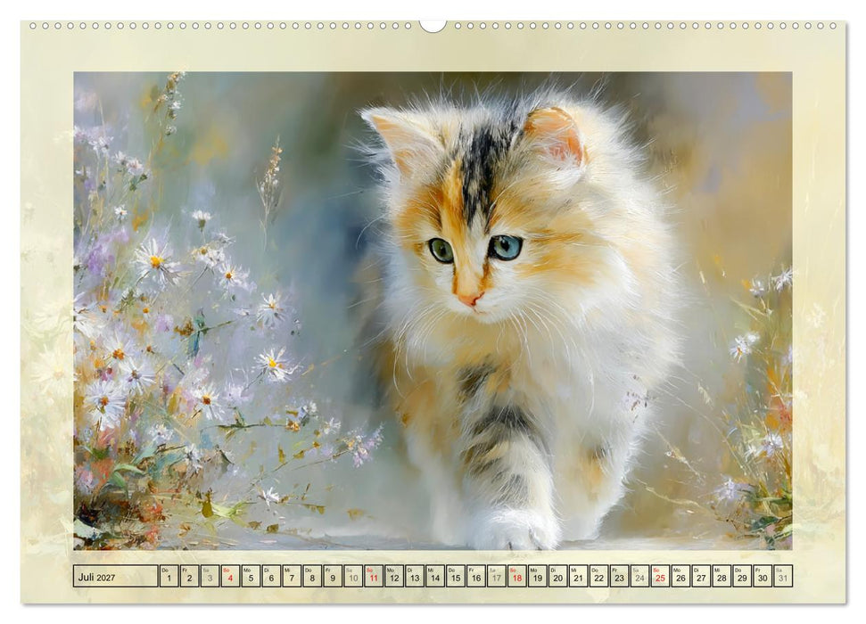Katzenbabys. Flauschige Glücksmomente (CALVENDO Premium Wandkalender 2027)