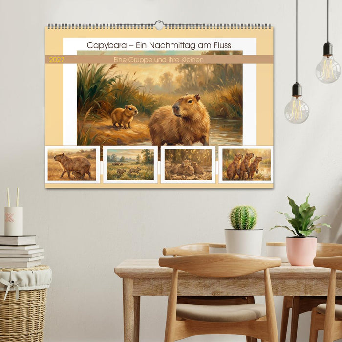 Capybara – Ein Nachmittag am Fluss (CALVENDO Wandkalender 2027)