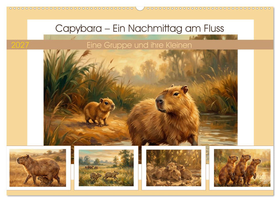 Capybara – Ein Nachmittag am Fluss (CALVENDO Wandkalender 2027)
