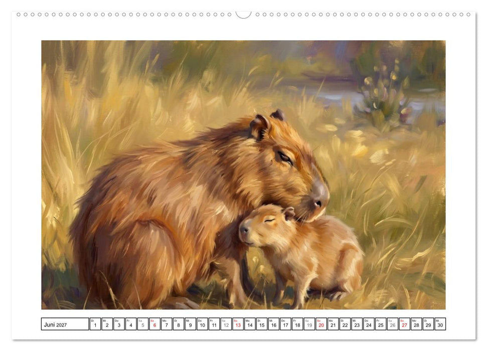 Capybara – Ein Nachmittag am Fluss (CALVENDO Wandkalender 2027)