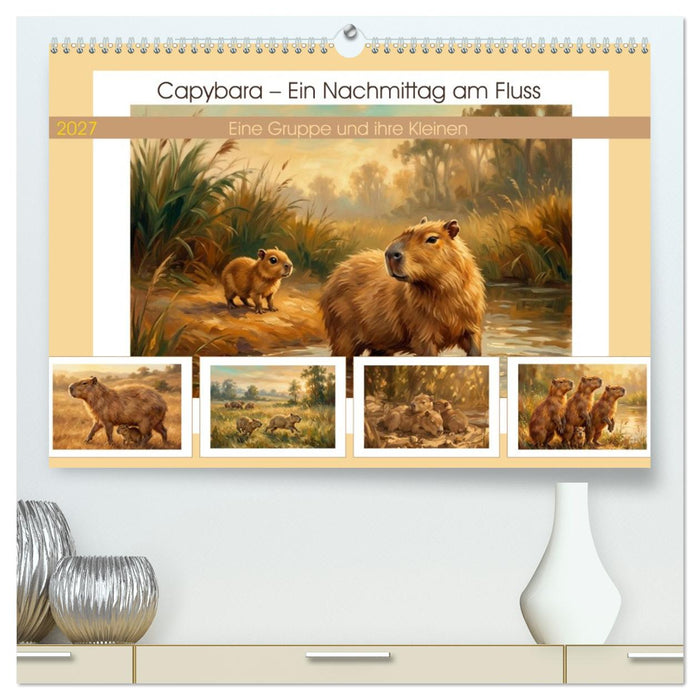 Capybara – Ein Nachmittag am Fluss (CALVENDO Premium Wandkalender 2027)