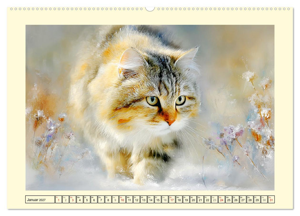 Wildkatzen. Europas scheue Waldbewohner (CALVENDO Wandkalender 2027)