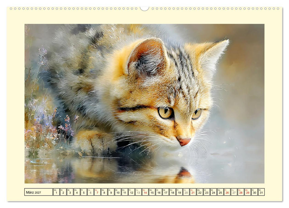 Wildkatzen. Europas scheue Waldbewohner (CALVENDO Wandkalender 2027)