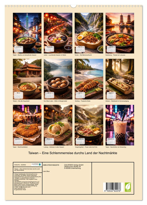 Taiwan – Eine Schlemmerreise durchs Land der Nachtmärkte (CALVENDO Premium Wandkalender 2027)