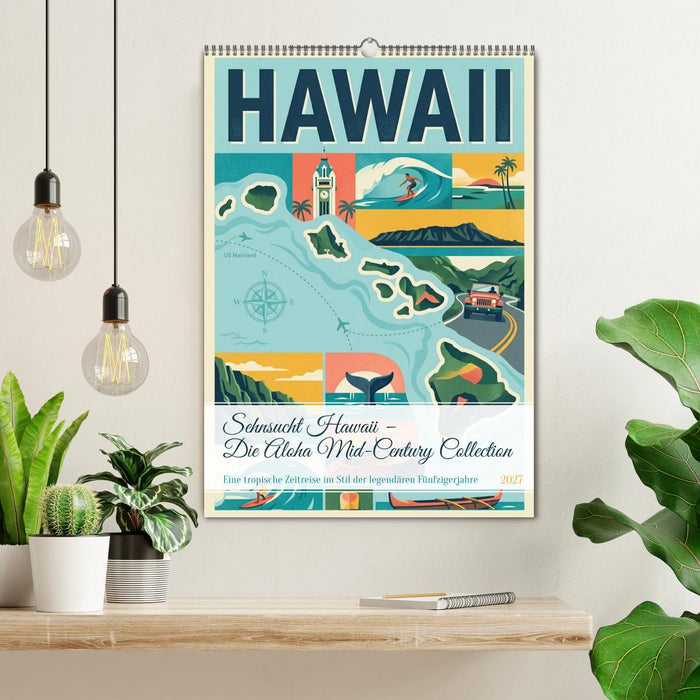 Sehnsucht Hawaii – Die Aloha Mid-Century Collection (CALVENDO Wandkalender 2027)