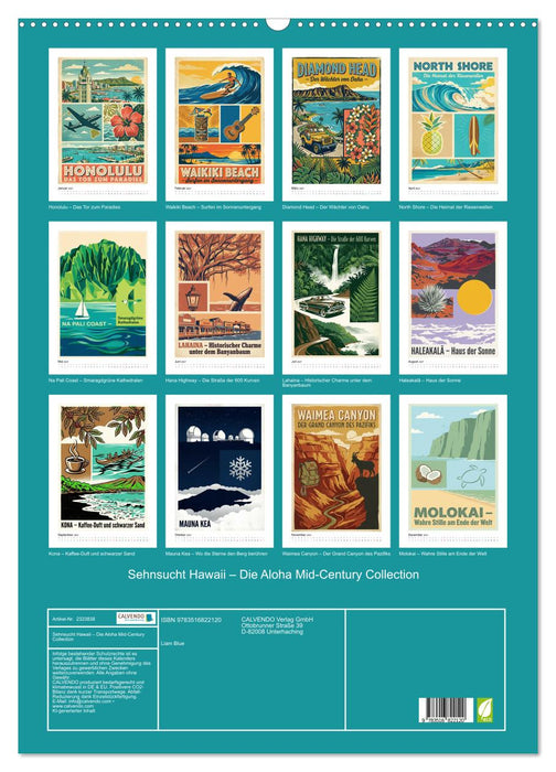 Sehnsucht Hawaii – Die Aloha Mid-Century Collection (CALVENDO Wandkalender 2027)