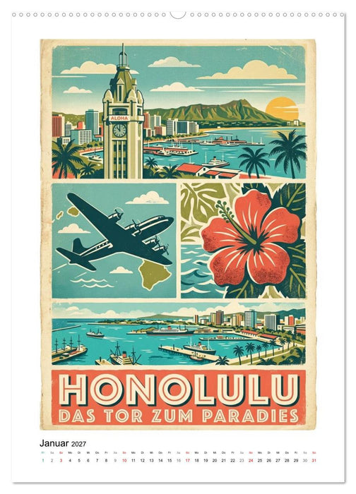 Sehnsucht Hawaii – Die Aloha Mid-Century Collection (CALVENDO Wandkalender 2027)