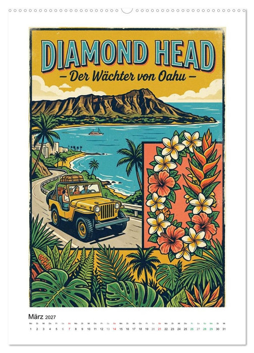 Sehnsucht Hawaii – Die Aloha Mid-Century Collection (CALVENDO Wandkalender 2027)