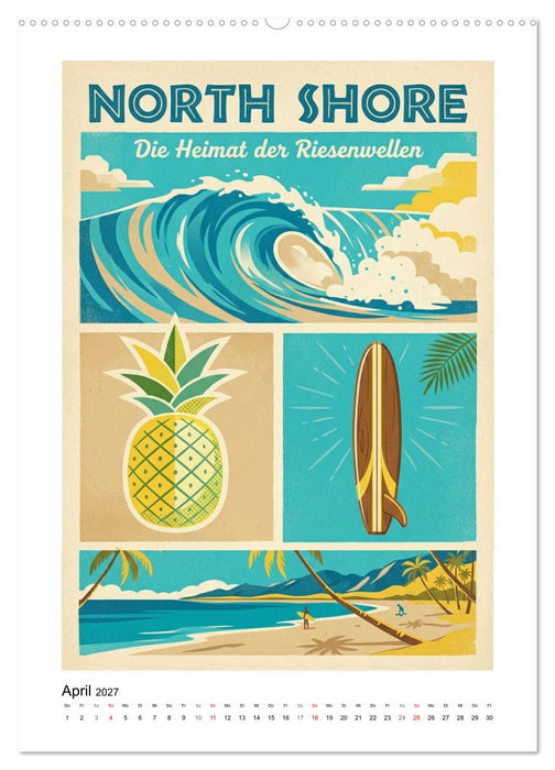Sehnsucht Hawaii – Die Aloha Mid-Century Collection (CALVENDO Wandkalender 2027)