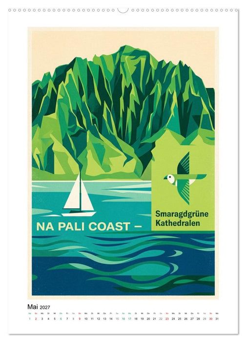 Sehnsucht Hawaii – Die Aloha Mid-Century Collection (CALVENDO Wandkalender 2027)