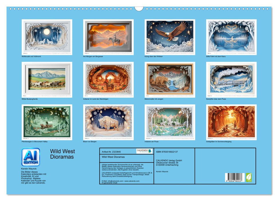 Wild West Dioramas (CALVENDO Wandkalender 2027)