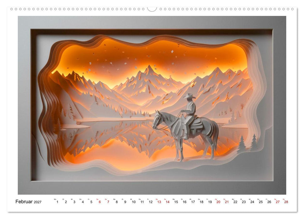 Wild West Dioramas (CALVENDO Wandkalender 2027)