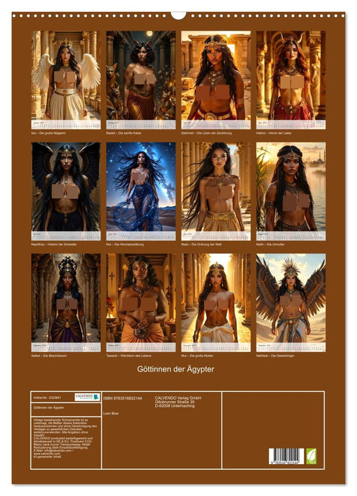 Göttinnen der Ägypter (CALVENDO Wandkalender 2027)