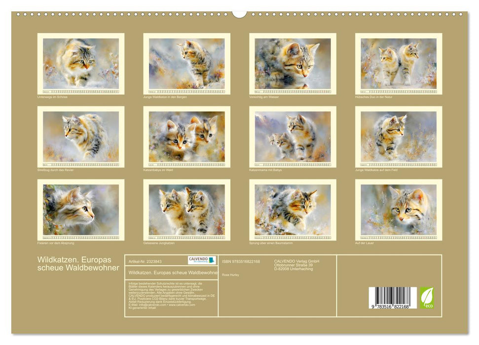 Wildkatzen. Europas scheue Waldbewohner (CALVENDO Premium Wandkalender 2027)