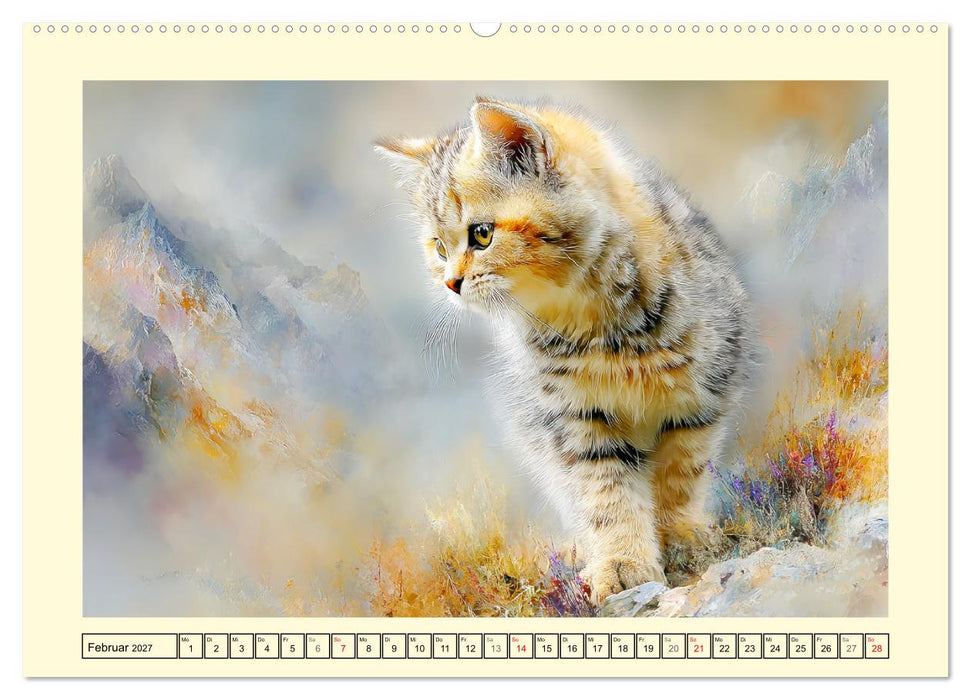 Wildkatzen. Europas scheue Waldbewohner (CALVENDO Premium Wandkalender 2027)