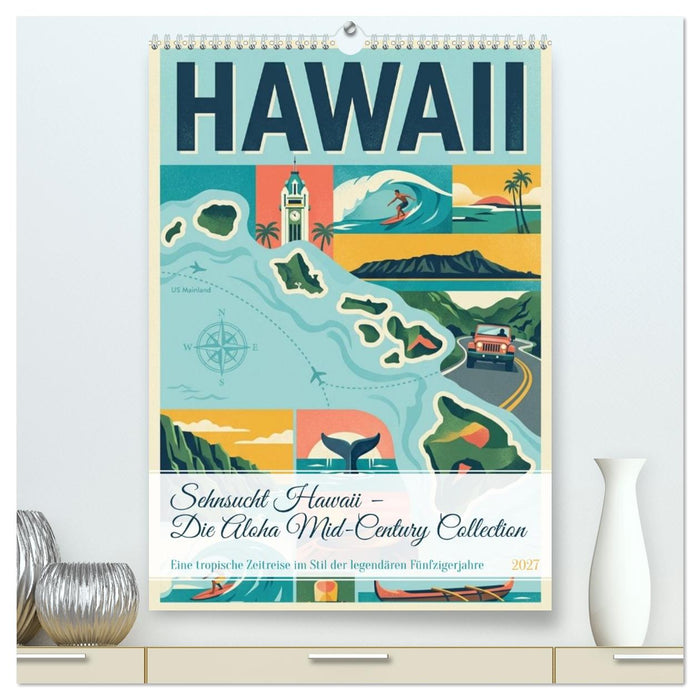 Sehnsucht Hawaii – Die Aloha Mid-Century Collection (CALVENDO Premium Wandkalender 2027)