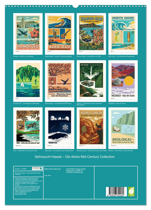 Sehnsucht Hawaii – Die Aloha Mid-Century Collection (CALVENDO Premium Wandkalender 2027)