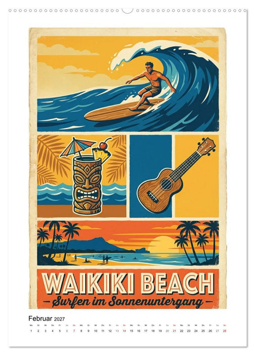 Sehnsucht Hawaii – Die Aloha Mid-Century Collection (CALVENDO Premium Wandkalender 2027)
