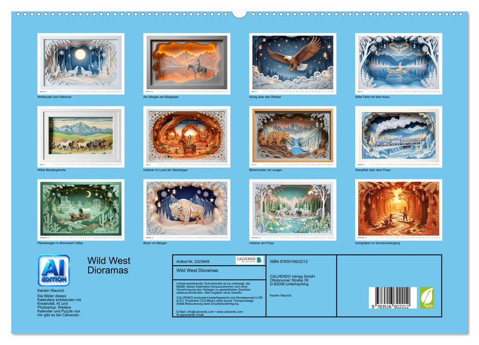 Wild West Dioramas (CALVENDO Premium Wandkalender 2027)