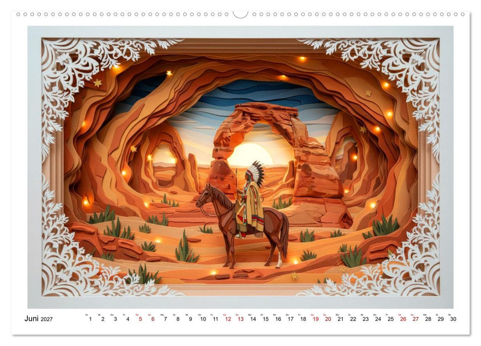 Wild West Dioramas (CALVENDO Premium Wandkalender 2027)