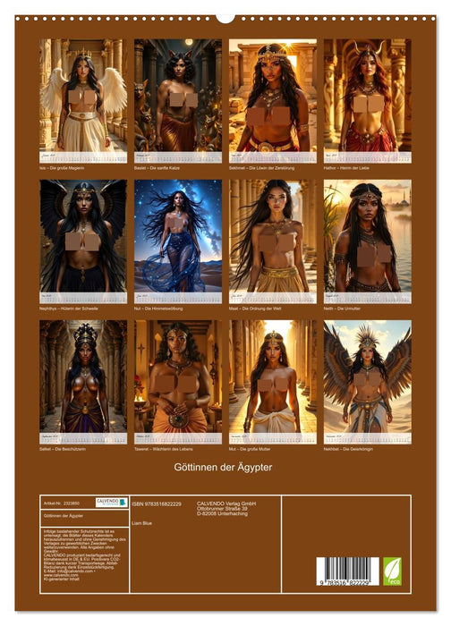 Göttinnen der Ägypter (CALVENDO Premium Wandkalender 2027)