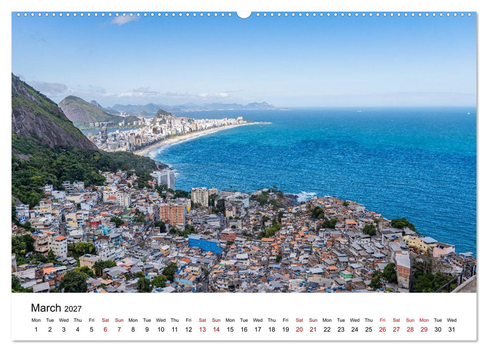 RIO DE JANEIRO Contrasts. Colors. Light. (CALVENDO Monthly Calendar 2027)