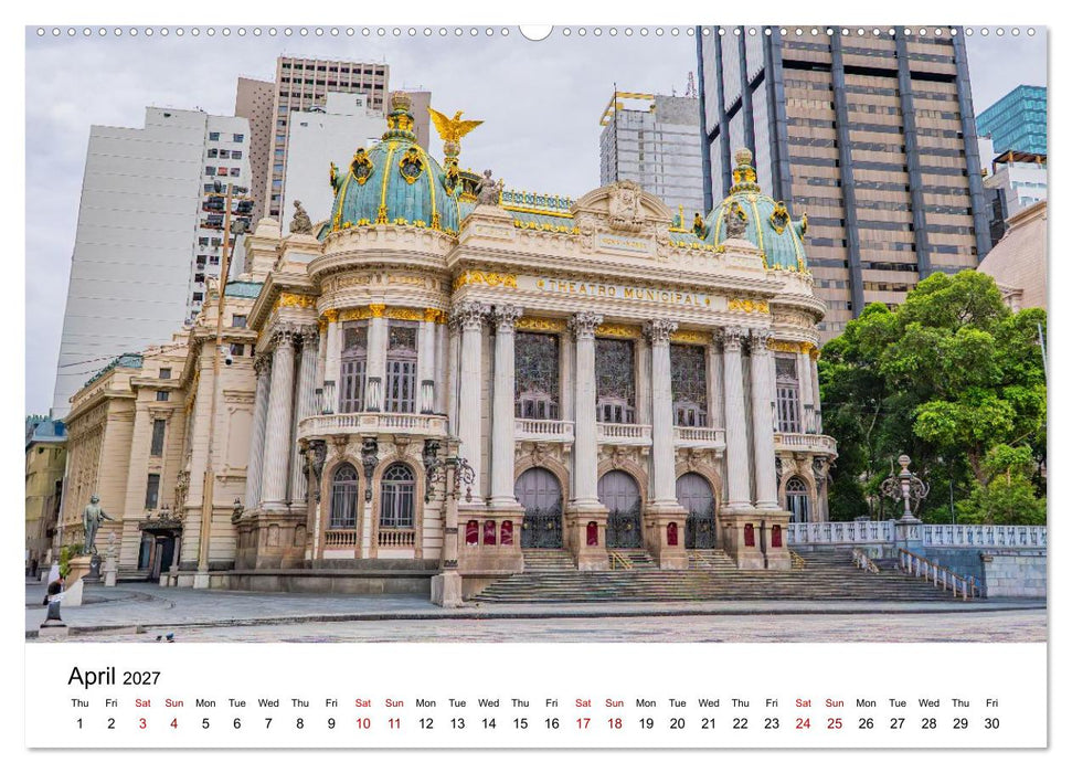 RIO DE JANEIRO Contrasts. Colors. Light. (CALVENDO Monthly Calendar 2027)
