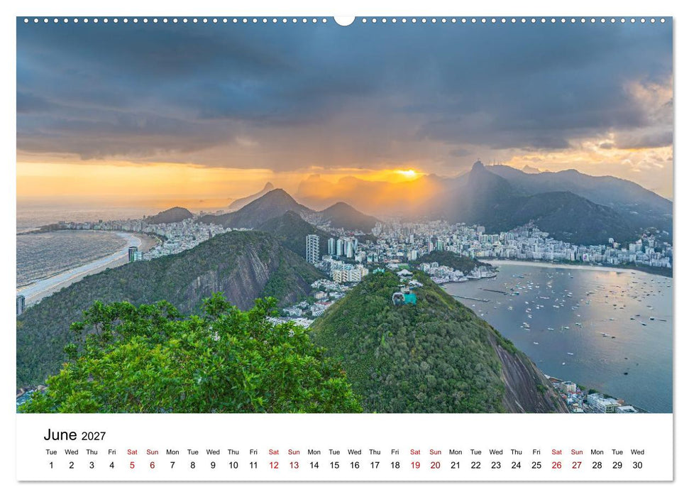 RIO DE JANEIRO Contrasts. Colors. Light. (CALVENDO Monthly Calendar 2027)