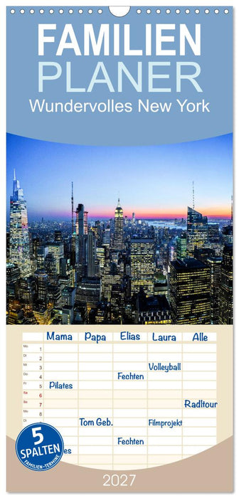 Wundervolles New York (CALVENDO Familienplaner 2027)