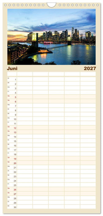 Wundervolles New York (CALVENDO Familienplaner 2027)