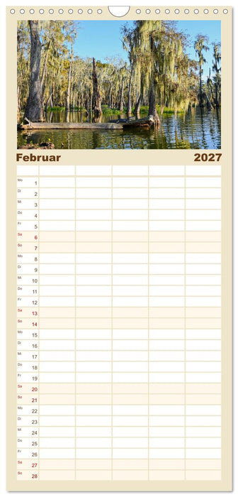 Louisiana - Sümpfe und Plantagenhäuser (CALVENDO Familienplaner 2027)