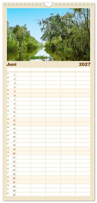 Louisiana - Sümpfe und Plantagenhäuser (CALVENDO Familienplaner 2027)