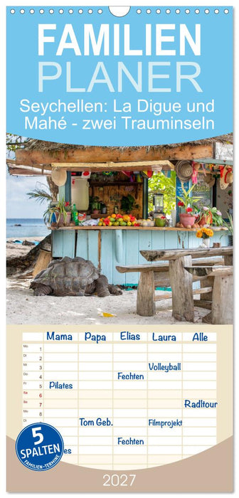 Seychellen: La Digue und Mahé - zwei Trauminseln (CALVENDO Familienplaner 2027)