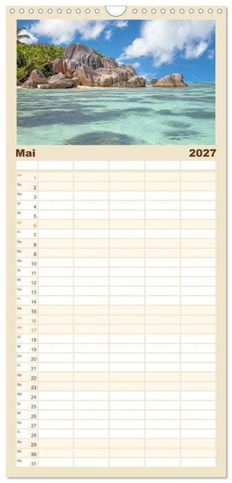 Seychellen: La Digue und Mahé - zwei Trauminseln (CALVENDO Familienplaner 2027)