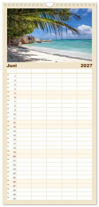 Seychellen: La Digue und Mahé - zwei Trauminseln (CALVENDO Familienplaner 2027)