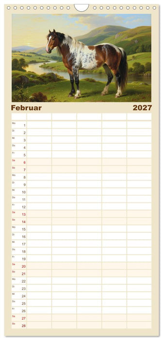 Pferdegemälde, inspiriert von den Alten Meistern (CALVENDO Familienplaner 2027)