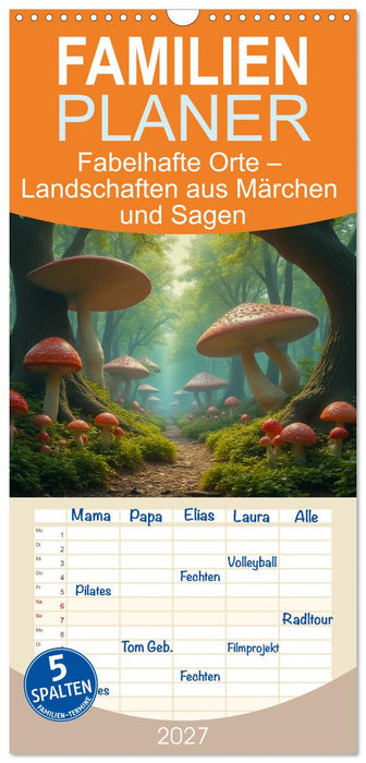 Fabelhafte Orte – Landschaften aus Märchen und Sagen (CALVENDO Familienplaner 2027)