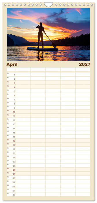 Im Fluss der Zeit – SUP-Momente zum Durchatmen (CALVENDO Familienplaner 2027)